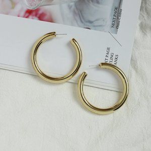 Gold Chunky Hoop Earrings